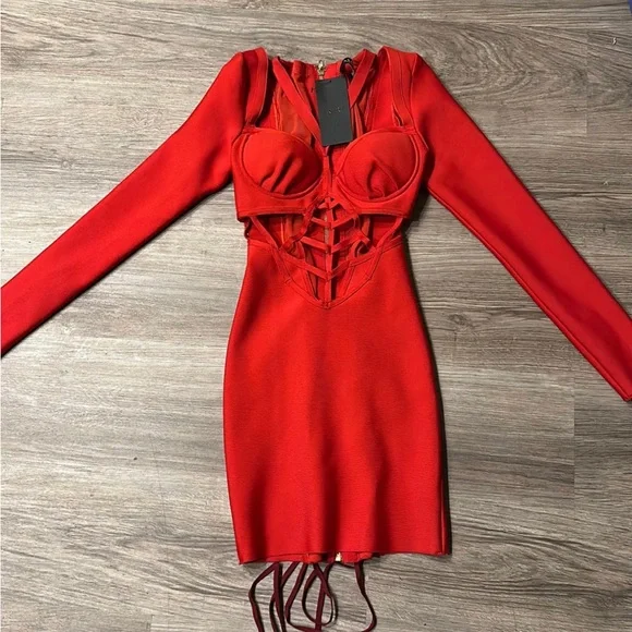 chinese dress ladies Candy_Red_lace_up_bandage_dress_2_1024x1024.jpg?v=1486571396
